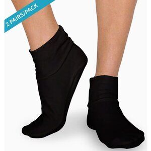 NWT Cottonique Latex-Free Organic Cotton Booties Socks Slippers (SET of 2 Pairs)